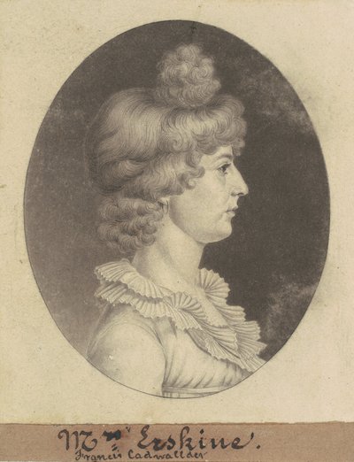 Frances Cadwalader Erskine av Charles B. J. Févret de Saint Mémin
