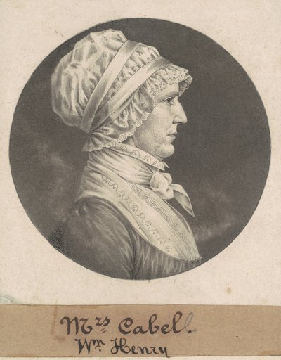 Hannah Carrington Cabell av Charles B. J. Févret de Saint Mémin