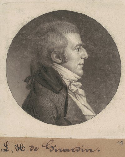 Louis Hue Girardin av Charles B. J. Févret de Saint Mémin