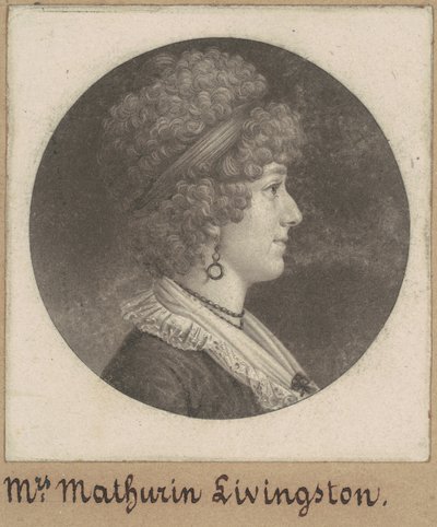 Margaret Lewis Livingston av Charles B. J. Févret de Saint Mémin