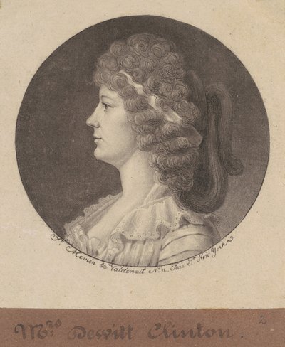 Maria Franklin Clinton av Charles B. J. Févret de Saint Mémin
