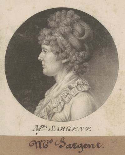 Mary Hawley Macintosh Williams Sargent av Charles B. J. Févret de Saint Mémin