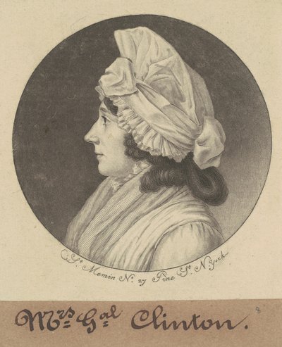 Mary Little Grey Clinton av Charles B. J. Févret de Saint Mémin