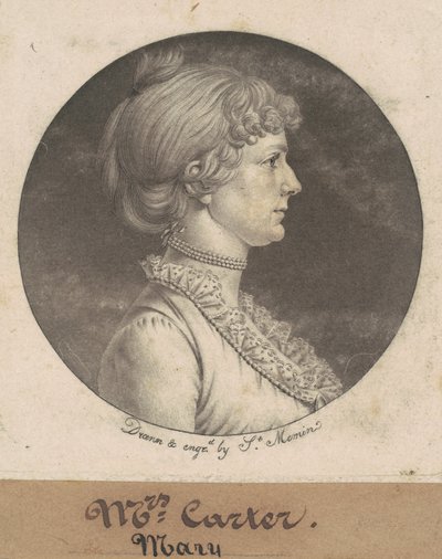 Mary Nelson Carter av Charles B. J. Févret de Saint Mémin