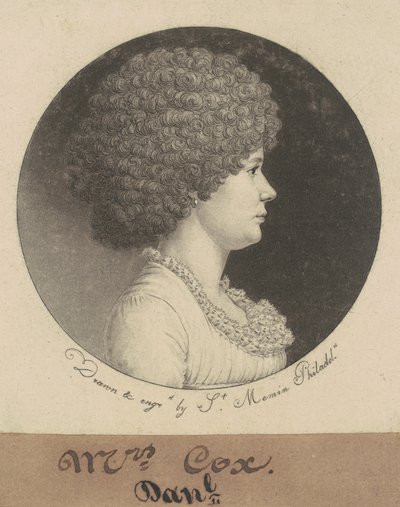 Mrs. Cox av Charles B. J. Févret de Saint Mémin