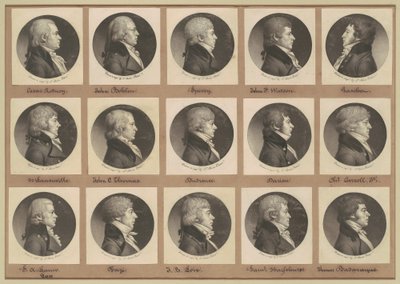 Saint-Mémin samling av portretter, gruppe 14 av Charles B. J. Févret de Saint Mémin