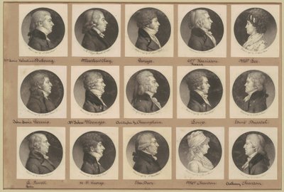 Saint-Mémin samling av portretter, gruppe 15 av Charles B. J. Févret de Saint Mémin
