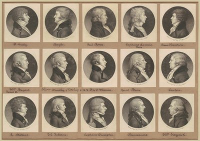 Saint-Mémin samling av portretter, gruppe 18 av Charles B. J. Févret de Saint Mémin