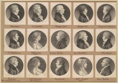 Saint-Mémin-samlingen av portretter, gruppe 20 av Charles B. J. Févret de Saint Mémin