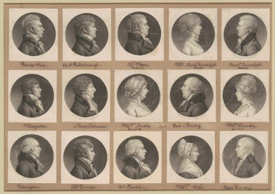 Saint-Mémin samling av portretter, gruppe 36 av Charles B. J. Févret de Saint Mémin