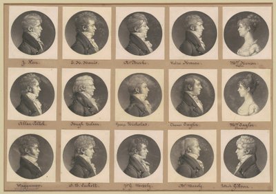 Saint-Mémin samling av portretter, gruppe 42 av Charles B. J. Févret de Saint Mémin
