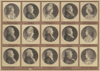 Saint-Mémin samling av portretter, gruppe 4 av Charles B. J. Févret de Saint Mémin