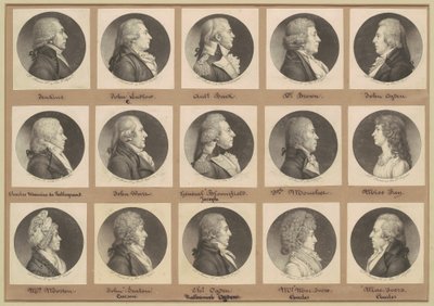 Saint-Mémin-samlingen av portretter, gruppe 7 av Charles B. J. Févret de Saint Mémin