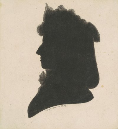 Uidentifisert kvinnelig silhuett av Charles B. J. Févret de Saint Mémin