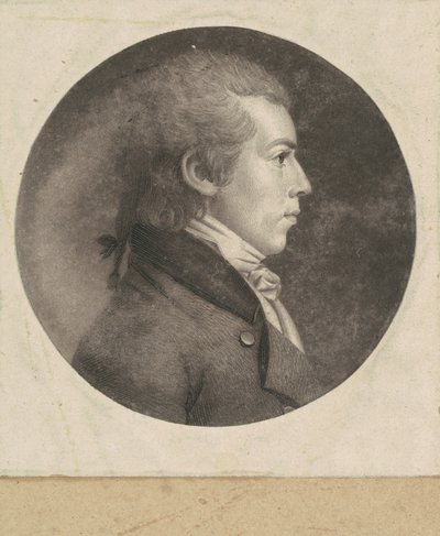 Uidentifisert mann av Charles B. J. Févret de Saint Mémin