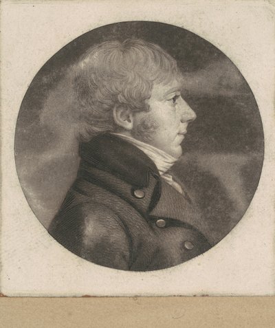 Uidentifisert mann av Charles B. J. Févret de Saint Mémin