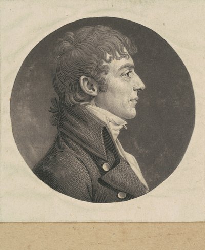 Uidentifisert mann av Charles B. J. Févret de Saint Mémin