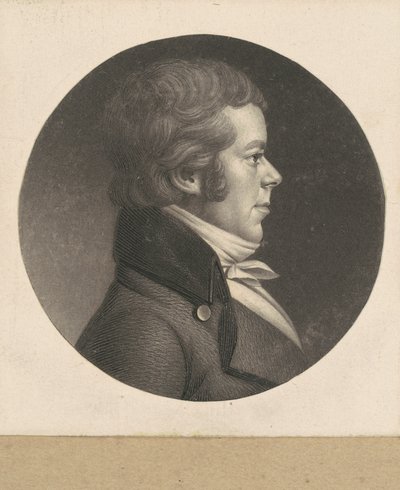 Uidentifisert mann av Charles B. J. Févret de Saint Mémin
