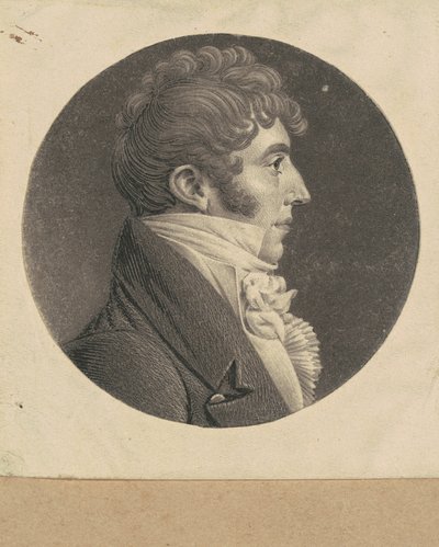 Uidentifisert mann av Charles B. J. Févret de Saint Mémin