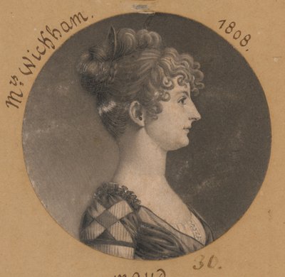 Elizabeth Selden McClurg Wickham av Charles Balthazar Julien Févret de Saint-Mémin