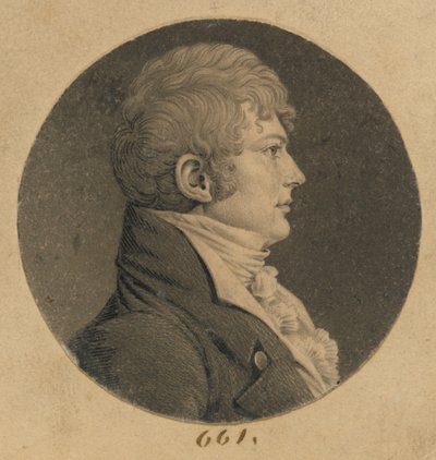 Uidentifisert mann av Charles Balthazar Julien Févret de Saint-Mémin