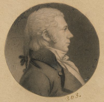 Uidentifisert mann av Charles Balthazar Julien Févret de Saint-Mémin