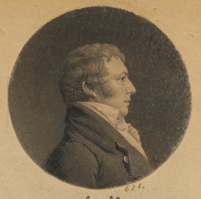 Uidentifisert mann av Charles Balthazar Julien Févret de Saint-Mémin