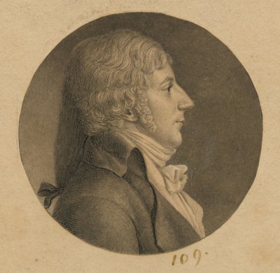 Uidentifisert mann av Charles Balthazar Julien Févret de Saint-Mémin