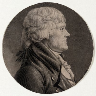Thomas Jefferson, pub. 1806 av Charles Balthazar Julien Févret de Saint-Mémin