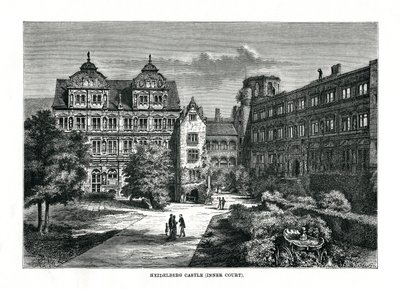 Heidelberg slott, Tyskland, 1879 av Charles Barbant