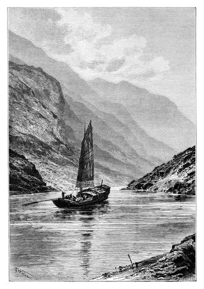 Øvre Yangtze-elven, Kina, 1895. av Charles Barbant