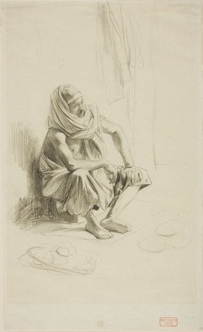 Sittende arabisk av Charles Bargue