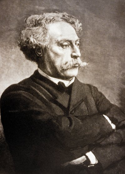 Alexandre Dumas Fils (1824-1895) fransk forfatter, etter Leon Bonnat (gravering) av Charles Baude