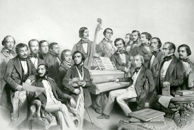 The Musical Union, publ. av Hanhart, 1851 av Charles Baugniet