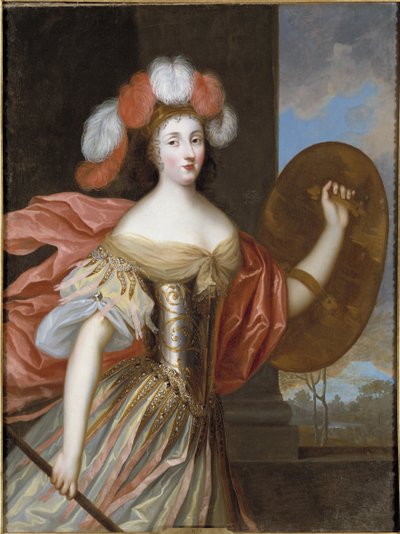 Olympe Mancini, grevinne av Soissons og Athena - Portrett av Olympia Mancini (1638-1708), grevinne av Soissons som Athena, av Beaubrun, Charles (1604-1692). Olje på lerret. Mål: 130x99 cm. Nationalmuseum Stockholm av Charles Beaubrun