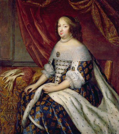 Portrett av Anne av Østerrike (1601-66) Dronning av Frankrike av Charles Beaubrun