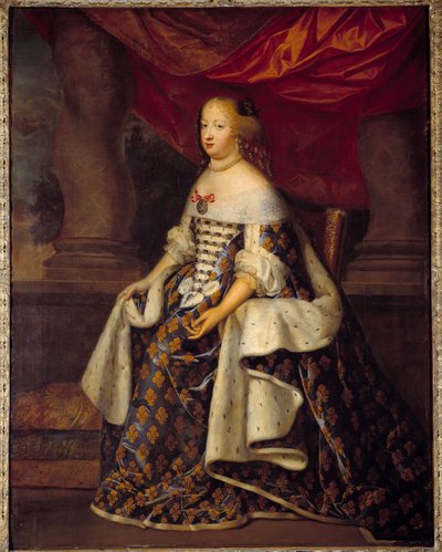 Portrett av Marie Therese av Østerrike (1638-1683), dronning av Frankrike Maleri av Atelier of Charles Beaubrun (1604-1692) 1600-talls søn. 1,8 x 1,4 m av Charles Beaubrun