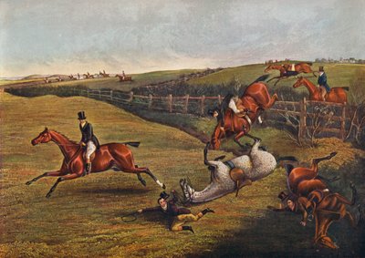 Plate V: Grand Leicestershire hinderløp, 1829, 1830, 1922 av Charles Bentley