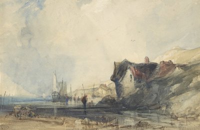 Utsikt over kysten ved Deal, ca. 1846. av Charles Bentley