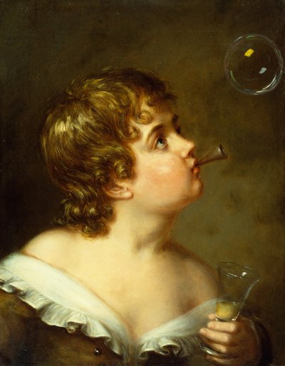 Blowing Bubbles (olje på lerret) av Charles Bird King