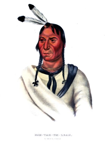 Eshtahumbah (Søvnige øyne), en sioux-sjef av Charles Bird King