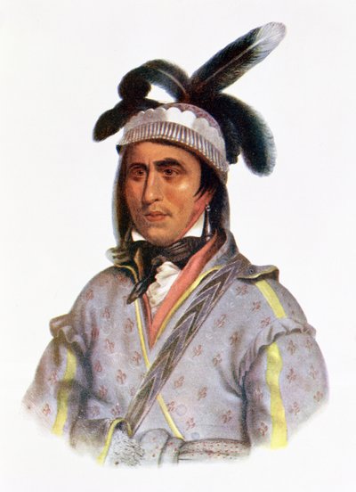 Opothle-Yoholo, a Creek Chief, 1825, illustrasjon fra 