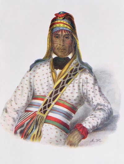 Yoholo-Micco, a Creek Chief, 1825, illustrasjon fra 