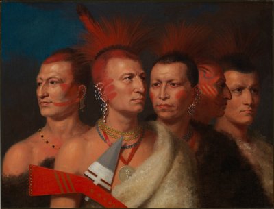 Young Omahaw, War Eagle, Little Missouri og Pawnees, 1821. av Charles Bird King
