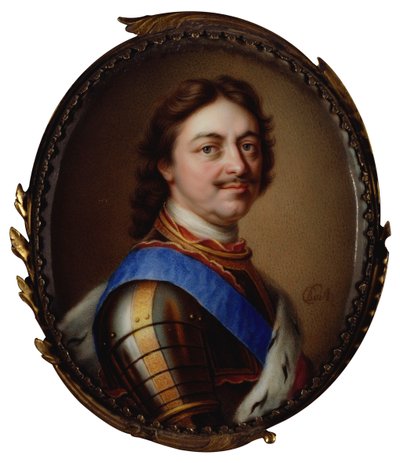 Portrett av keiser Peter I den store 1672-1725, 1717. av Charles Boit