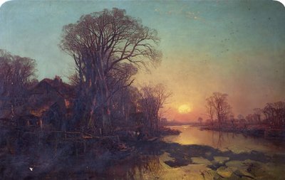 En vintersolnedgang av Charles Branwhite