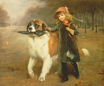 På vei til skolen, 1883 av Charles Burton