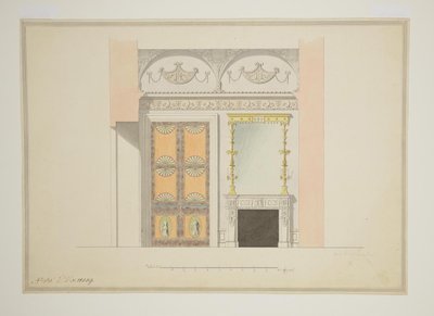 Design av kabinettbiblioteket, tidlig på 1780-tallet av Charles Cameron