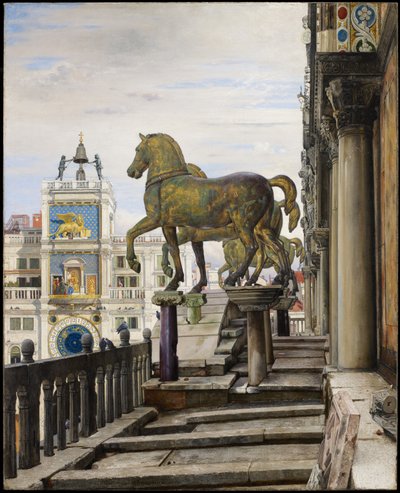 Bronsehestene i San Marco, Venezia, 1876 av Charles Caryl Coleman
