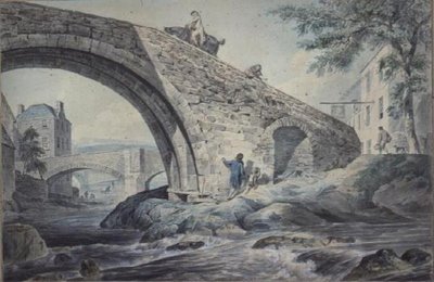 Utsikt over broene ved Hawick av Charles Catton